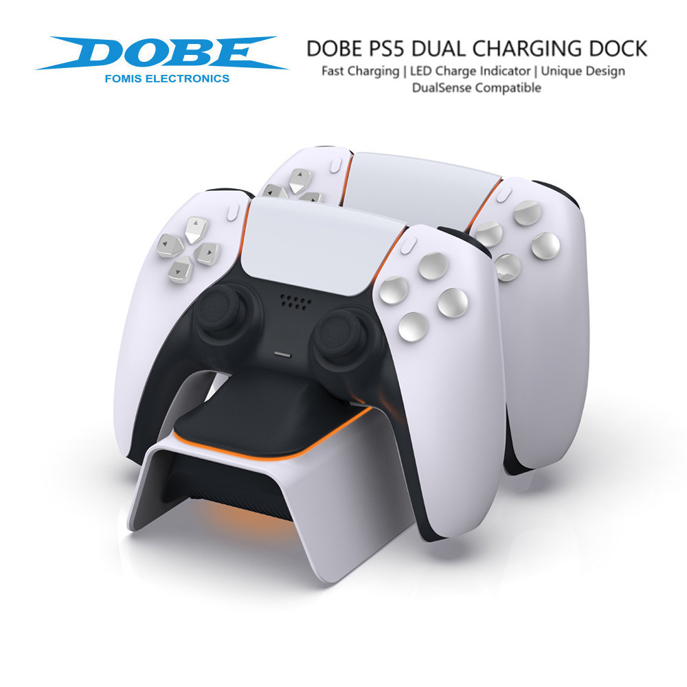 DOBE PS5 DualSense Controller Charger ไฟ LED อัพเกรด Type-c 5V/3A Fast Charging Station Dock