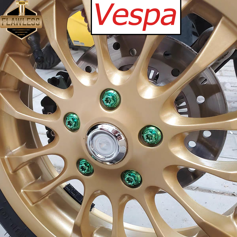 Flawlessti Gr5 Vespa Sprint Primavera 150 ดุมล้อหน้า Bolt Nut Washer M8 มีจําหน่าย