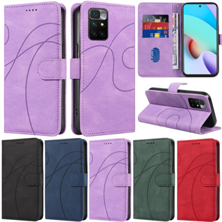 เคสโทรศัพท์มือถือหนัง PU นิ่ม ฝาพับ พร้อมช่องใส่บัตร ตั้งได้ หรูหรา สําหรับ Xiaomi Redmi Note 10 4G Note 10 Pro Max Note 9S Note 9 Pro Max Note 8 Pro Note 8T