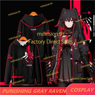 ใหม่ เสื้อกันหนาว มีฮู้ด พิมพ์ลายอนิเมะ PUNISHING Grey RAVEN 3D ทรงหลวม สําหรับผู้ชาย และผู้หญิง