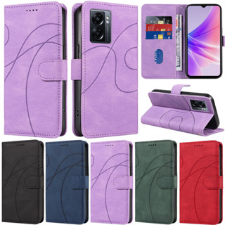 เคสโทรศัพท์มือถือหนัง PU นิ่ม ฝาพับ พร้อมช่องใส่บัตร ตั้งได้ หรูหรา สําหรับ Oppo A57 4G A77 5G A17 A17K A16 A16S A78 5G A98 5G A57S 5G A77S 4G A76 4G A96 4G Reno 7Z