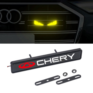สติกเกอร์ตราสัญลักษณ์ พร้อมไฟ LED สําหรับติดกระจังหน้ารถยนต์ CHERY