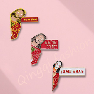 เข็มกลัด รูปการ์ตูนพระเยซูตลก I Saw That Enamel Pin สําหรับติดปกเสื้อเป้สะพายหลัง เครื่องประดับ ของขวัญเพื่อน