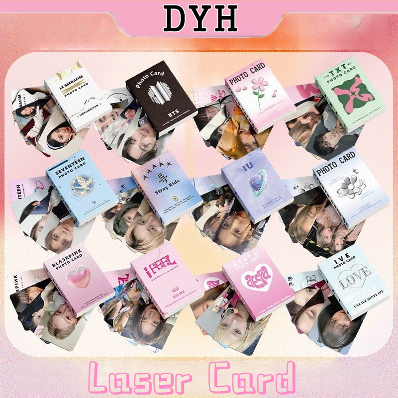50 ชิ้น/กล่อง BLACKPINK ZB1 Treasure (G) I-DLE AESPA IVE Photocards เลเซอร์การ์ดอัลบั้ม Lomo การ์ด Kpop โปสการ์ด