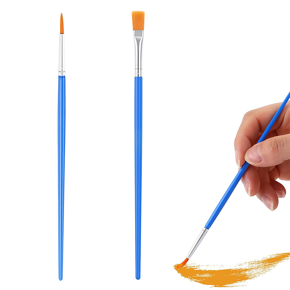 1 Pcs Paint Brush Flat Round Small Brushes Bulk for Acrylic Painting