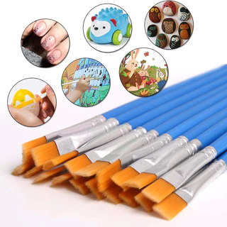 1 Pcs Paint Brush Flat Round Small Brushes Bulk for Acrylic Painting