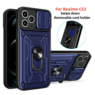 เคสโทรศัพท์มือถือแบบแข็ง กันกระแทก พร้อมช่องใส่กล้อง สําหรับ Realme C53 Narzo N53 RealmeC53 case เคส