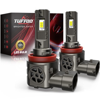 Tuffoo หลอดไฟหน้ารถยนต์ LED H8 H9 H11 110W 20000lm 6000K สีขาว แบบเปลี่ยน 2 ชิ้น