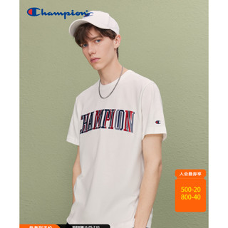 Champion เสื้อยืดแขนสั้น ผ้าฝ้ายแท้ พิมพ์ลายตัวอักษร สําหรับผู้ชาย และผู้หญิง