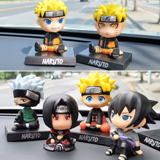 โมเดลฟิกเกอร์ PVC อนิเมะนารูโตะ Kakashi Uzumaki Naruto Uchiha Sasuke Itachi Skeleton Jack Shaking Head ขนาด 11 ซม. 7 สไตล์ สําหรับตกแต่งรถยนต์