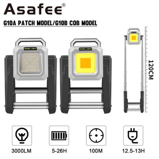 Asafee โคมไฟ COB แบตเตอรี่ในตัว TYPE-C แบบพกพา พับได้ สําหรับตั้งแคมป์กลางแจ้ง