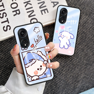 เคสโทรศัพท์มือถือกระจกนิรภัย TPU แบบนิ่ม ขอบแข็ง กันกระแทก สําหรับ OPPO Reno 8T 5G Reno 8T 5G เคส