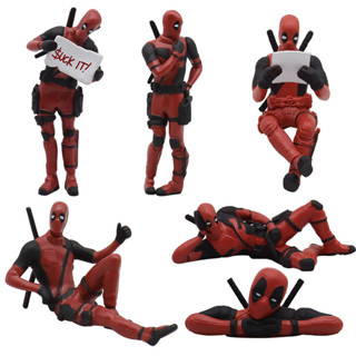 โมเดลฟิกเกอร์ PVC การ์ตูนดิสนีย์ X-men The Avengers Deadpool 6 แบบ 3 ชิ้น ต่อชุด