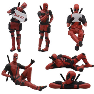 โมเดลฟิกเกอร์ PVC รูปการ์ตูนดิสนีย์ X-men The Avengers Deadpool 6 แบบ 1 ชิ้น