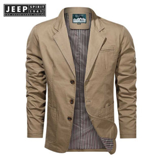 JEEP SPIRIT 1941 ESTD เสื้อแจ็กเก็ตสูท ทรงสลิม สําหรับผู้ชาย