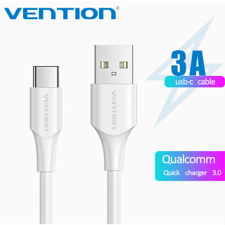 Vention สายเคเบิล Type C 3A USB C สําหรับ Samsung S21 Xiaomi Type C สายชาร์จโทรศัพท์ อุปกรณ์เสริม USB Type C สายเคเบิล USB