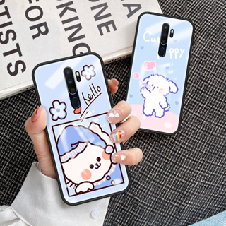 สําหรับ OPPO A9 2020 เคสโทรศัพท์ OPPO A9 2020  เคสกระจกนิรภัย เคสนิ่ม TPU ขอบป้องกัน แข็ง กันกระแทก แฟชั่น เคสด้านหลัง