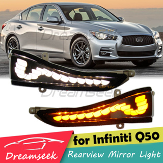 ไฟเลี้ยวไดนามิก LED ติดกระจกมองข้าง สําหรับ Infiniti Q70 Q60 Q50 Q30 QX50 Nissan Skyline 2015 2016 2017 2018