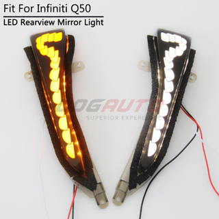 ไฟเลี้ยวไดนามิก LED สีเหลือง สําหรับ Infiniti Q70 Q60 Q50 Q30 QX50 QX60 QX70 Nissan Skyline 2015 2016 2017 2018