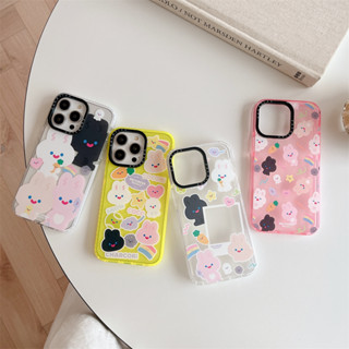 CASE.TIFY COCO Graffiti rabbit phone case for iphone 14 14plus 14pro 14promax 13 13pro 13promax cute style 12 12pro 12promax 11 11promax High-end soft transparent casing shockproof x xr xsmax 7plus New Design ins styles popular