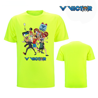 Victor 2023 ใหม่ เสื้อยืดลําลอง แขนสั้น คอกลม ระบายอากาศ แห้งเร็ว สําหรับผู้ชาย ผู้หญิง เหมาะกับการวิ่ง เล่นกีฬา แบดมินตัน ฟิตเนส