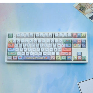 ปุ่มกดหน้ายิ้ม GMK, 129 คีย์ PBT ปุ่มกด โปรไฟล์เชอร์รี่ DYE-SUB ปุ่มกด GMK ส่วนบุคคลสำหรับคีย์บอร์ดเชิงกล