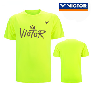 Victor ใหม่ เสื้อยืดแขนสั้น พิมพ์ลายทีมแบดมินตัน ระบายอากาศ แห้งเร็ว สําหรับผู้ชาย และผู้หญิง 2023