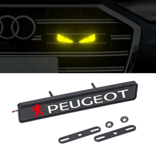 สติกเกอร์ตราสัญลักษณ์ LED กระจังหน้ารถยนต์ สําหรับ Peugeot 206 207 307 408 Citroen C2 C3