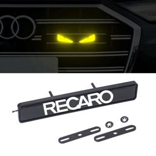 สติกเกอร์ตราสัญลักษณ์ พร้อมไฟ LED สําหรับติดกระจังหน้ารถยนต์ RECARO