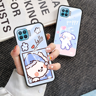 เคสโทรศัพท์มือถือกระจกนิรภัย TPU แบบนิ่ม ขอบแข็ง กันกระแทก สําหรับ OPPO F17 F17 เคส