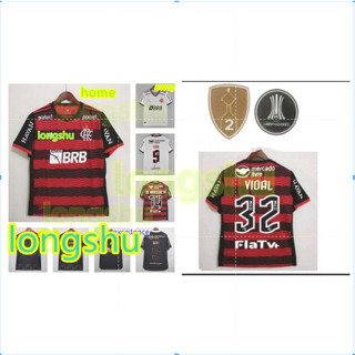 เสื้อกีฬาแขนสั้น ลายทีมชาติฟุตบอล Flamengo 2022 2023 ชุดเหย้า ไซซ์ S-XXL