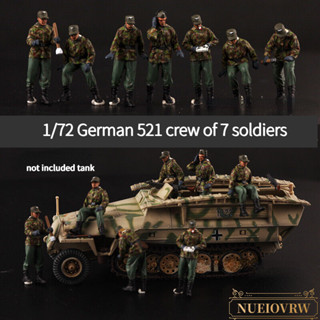 โมเดลฟิกเกอร์ทหารเยอรมัน 1/72 521 Crew of 7 ของเล่นสําหรับเด็ก