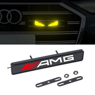 สติกเกอร์ตราสัญลักษณ์ พร้อมไฟ LED สําหรับติดกระจังหน้ารถยนต์ benz AMG