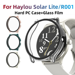 สําหรับ Haylou Solar Lite / R001 เคสนาฬิกา แข็ง PC เคสป้องกัน เคสกันกระแทก พร้อมฟิล์มกระจก สําหรับ Hatlou Solar Lite