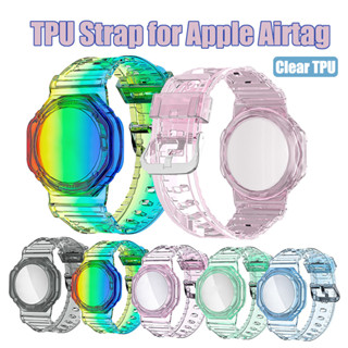 เคส TPU พร้อมสายรัดข้อมือ ป้องกันการสูญหาย สําหรับ Apple Airtag