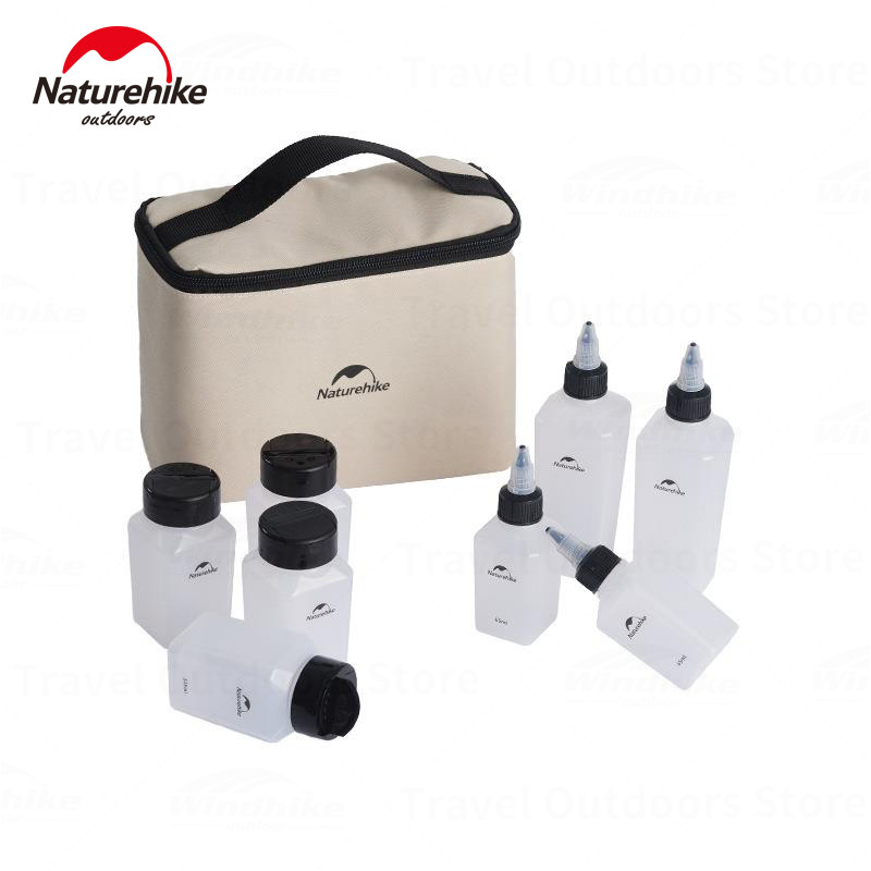 Naturehike ชุดขวดเครื่องปรุงรส แบบพกพา สําหรับตั้งแคมป์ ปิกนิก กลางแจ้ง 6 8 ชิ้น