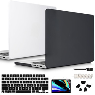 เคสแล็ปท็อป พร้อมแผ่นคลุมแป้นพิมพ์  สำหรับ compatible for MacBook M2 Air 15 A2941 Air 13.6 A2681 Pro 14 M1 M2 2023 A2779 A2442 Pro 16 inch 11 12 13 15 16 A2337 A2179 A1932 A1466 A2338 M2 A2289 A2251 A1706 A1989 A2159 A1708 A2141