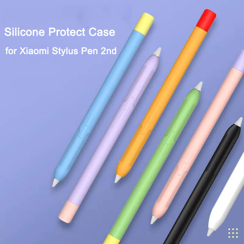 เคสซิลิโคนนิ่ม พร้อมฝาปิดดินสอ 2 ชิ้น สําหรับ Xiaomi Stylus Pen 2nd Xiao mi Pad 6 6pro