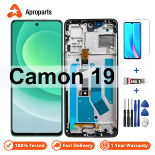 อะไหล่หน้าจอสัมผัส LCD พร้อมกรอบ แบบเปลี่ยน สําหรับ Tecno Camon 19 CI6n Camon19 CI6