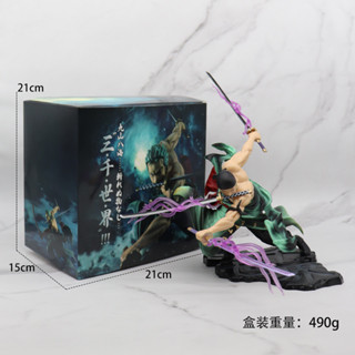 โมเดลฟิกเกอร์ PVC อนิเมะ One Piece Roronoa Zoro Santoryu Three thousand worlds Fight ขนาด 19 ซม. ของขวัญ ของเล่นสําหรับเด็ก