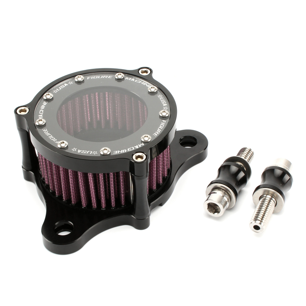 ตัวกรองอากาศอลูมิเนียมใส ดัดแปลง สําหรับ Harley Sportsman XL883 1200 X48 - รูปที่ 4