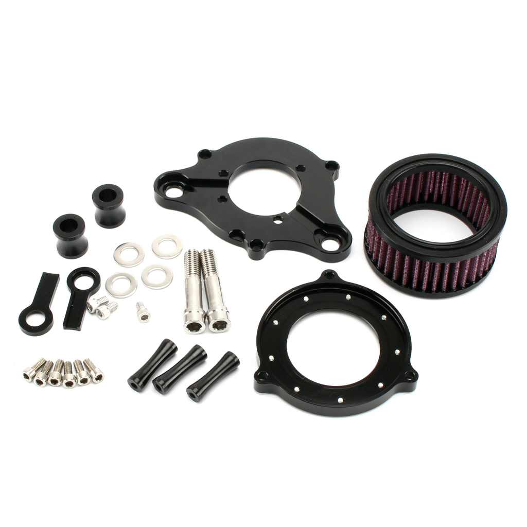 ตัวกรองอากาศอลูมิเนียมใส ดัดแปลง สําหรับ Harley Sportsman XL883 1200 X48 - รูปที่ 3