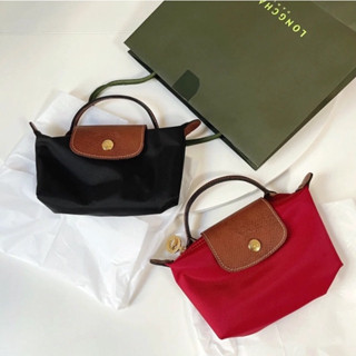 กระเป๋าถือ LC Le Pliage Cowhide Longchamp ขนาดเล็ก แบบดั้งเดิม สําหรับผู้หญิง