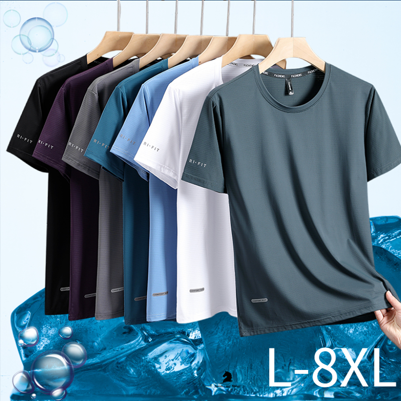เสื้อยืดลําลอง ผ้าเรยอน แบบบาง ระบายอากาศ ขนาดใหญ่ เข้ากับทุกการแต่งกาย แฟชั่นฤดูร้อน สําหรับเล่นกีฬา ฟิตเนส