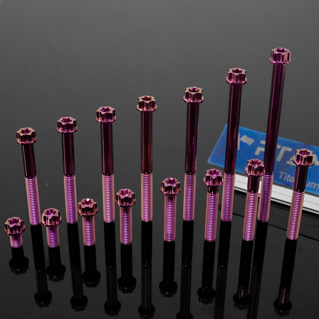 【Non-Preorder】RTAMO Titanium Gr5 Pink Stocks M4 (No.7) M5 (No.8) M6 (No.10) M8 (No.12) CNC Bolt ราคาต่อตัว