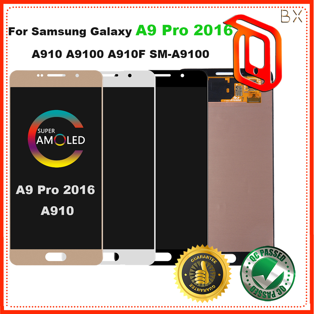 หน้าจอแสดงผล LCD AMOLED ของแท้ สําหรับ SAMSUNG Galaxy A910 A9 Pro 2016 A9100 A910F