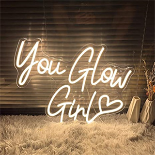 You Glow Girl ป้ายไฟนีออน Led อะคริลิค ชาร์จ USB สําหรับตกแต่งปาร์ตี้วันเกิด งานแต่งงาน บาร์ ผนัง