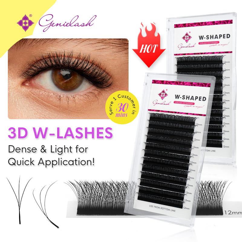 Genielash พร้อมส่ง ขนตาปลอม ขนมิงค์นิ่ม 3d 12 แถว 3d