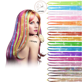 วิกผม แถบสีทองเลเซอร์ หลากสี 120 ซม.