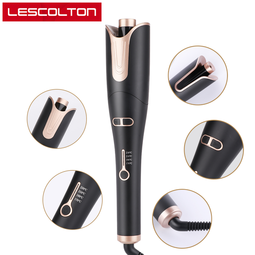 Lescolton เครื่องดัดผมไฟฟ้าอัตโนมัติ แบบเซรามิก หมุนได้ 25 มม. LS-H1027